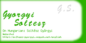 gyorgyi soltesz business card