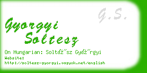 gyorgyi soltesz business card